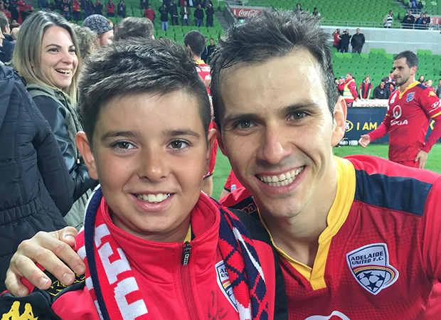 Adelaide United’s matches are a family affair for Juanita Hamilton and her family!