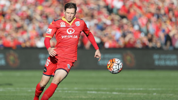 Craig Goodwin on the ball during Adelaide United's Grand Final win.