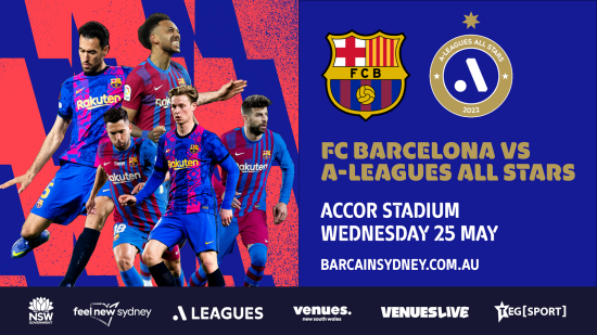 Global football giants FC Barcelona to play A-League All Stars in Sydney
