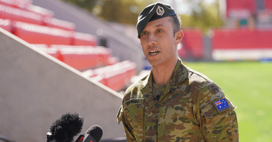 PTE Francesco Tropiano excited for ADF to take part in friendly clash